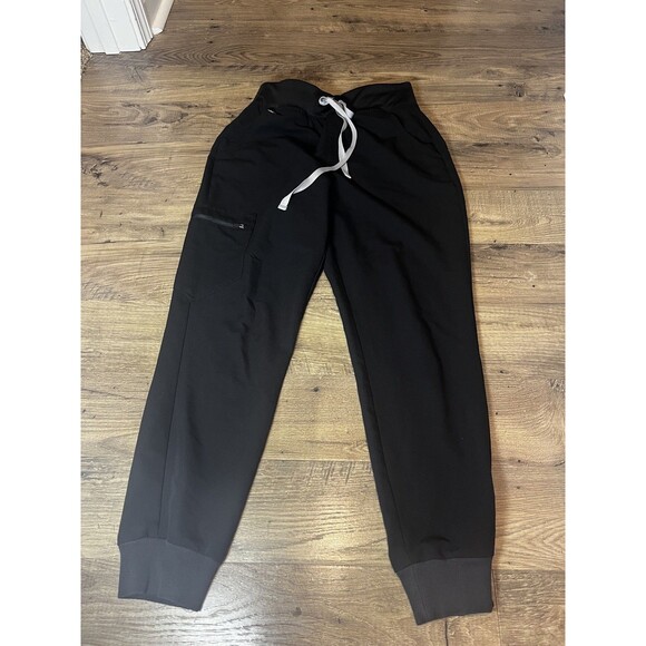 Figs Scrub Pants Womens S Small Black Zamora Jogger Stretch Medical Uniform Work - Picture 6 of 11
